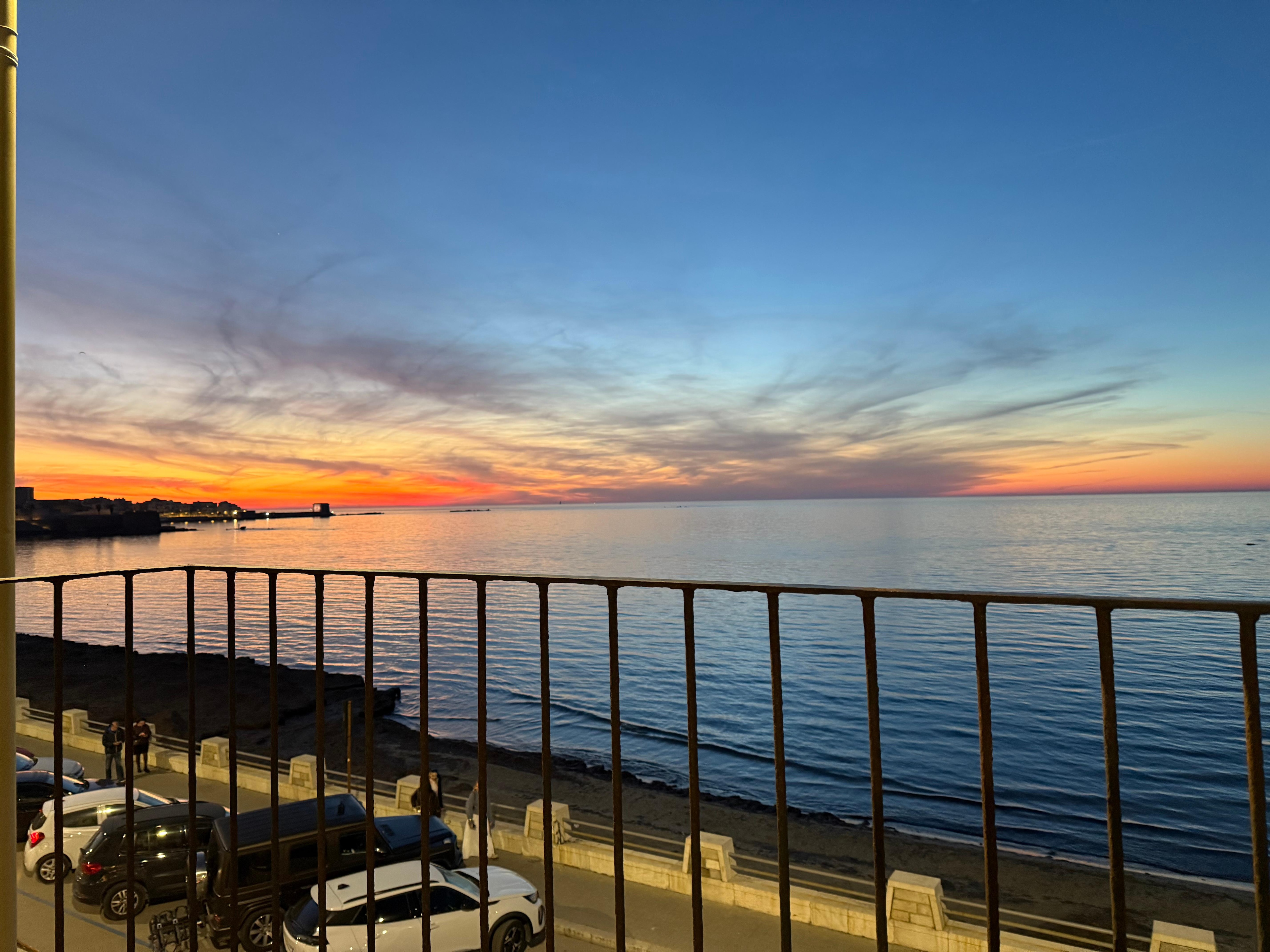 Sunset from private balcony