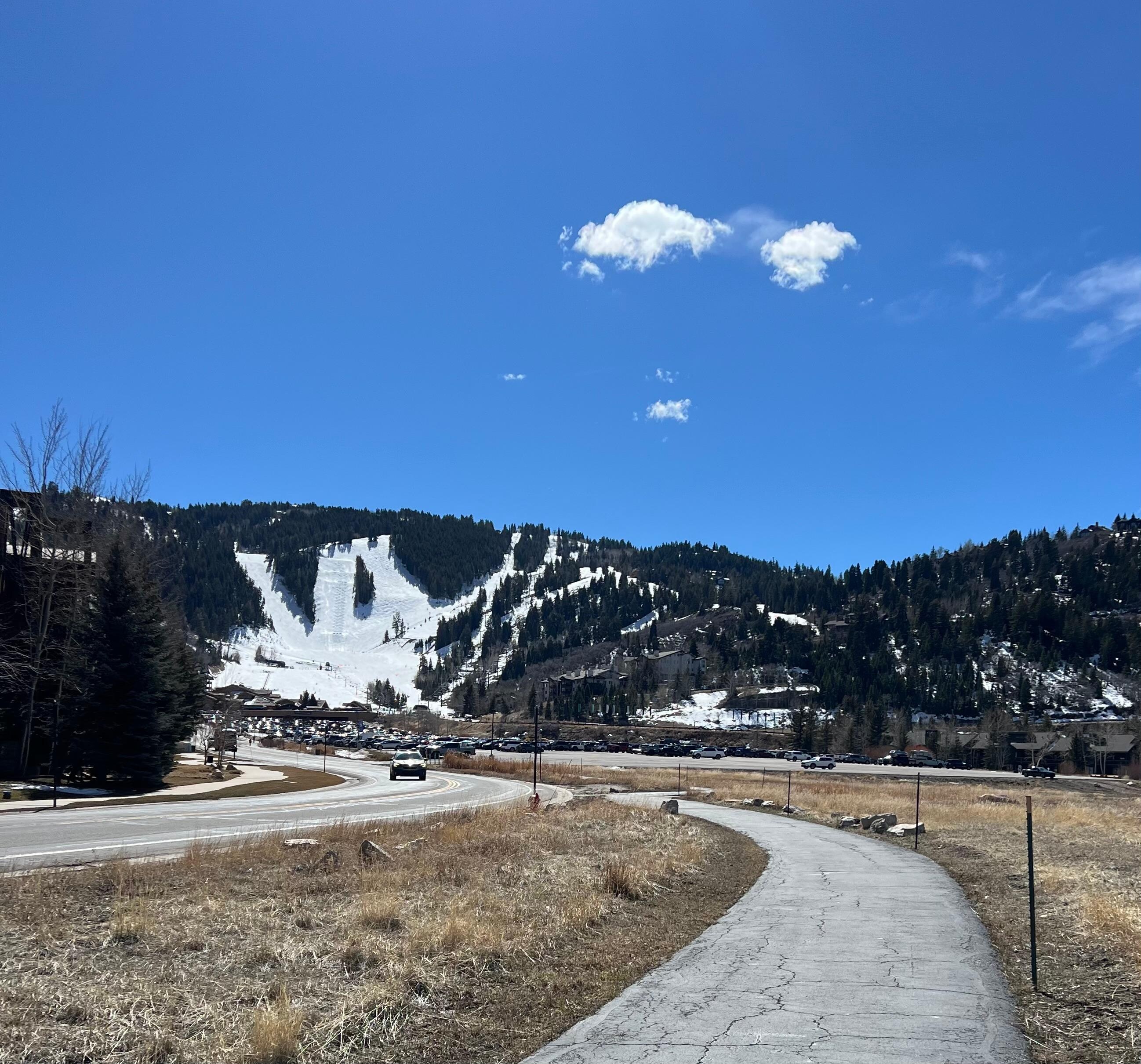 View from across the street on Deer Valley Drive looking at the resort.
