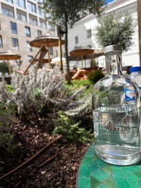 By the pool and restaurant