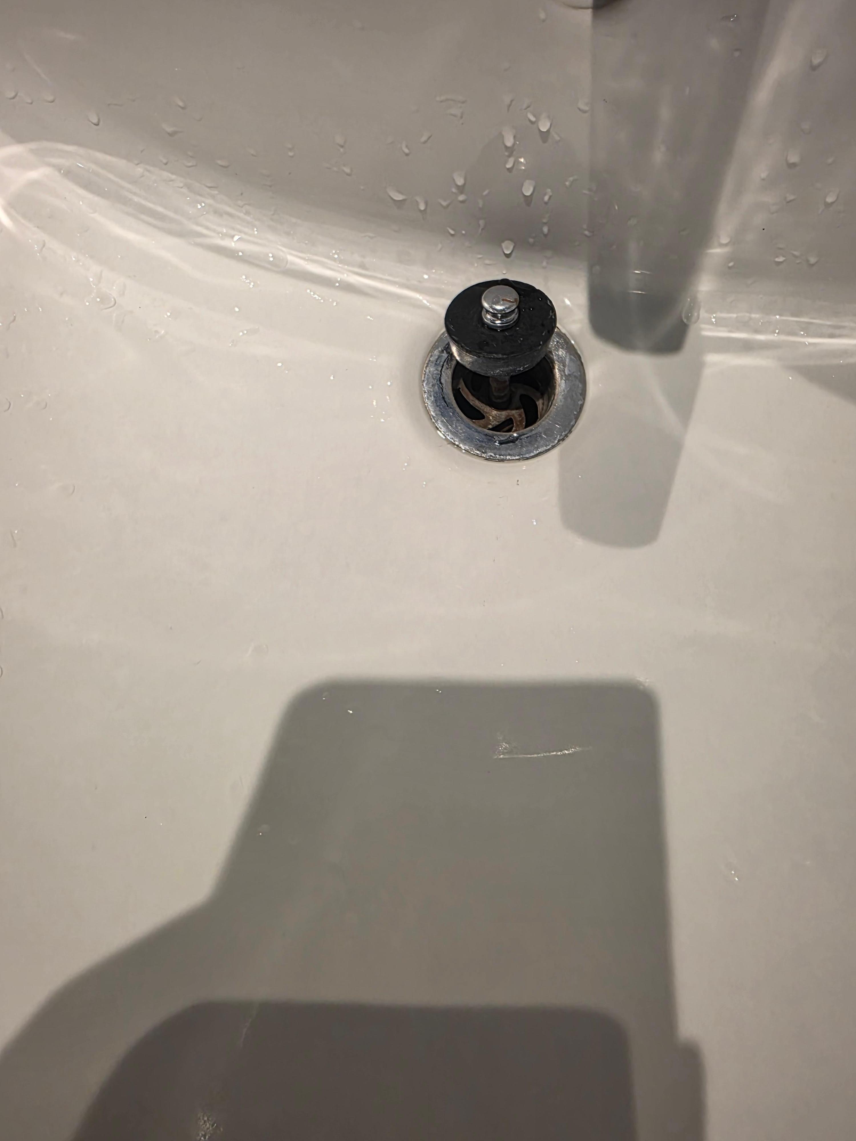 Sink plug was wedged in and to lift it out was difficult 