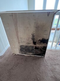 The back of the cabinet.