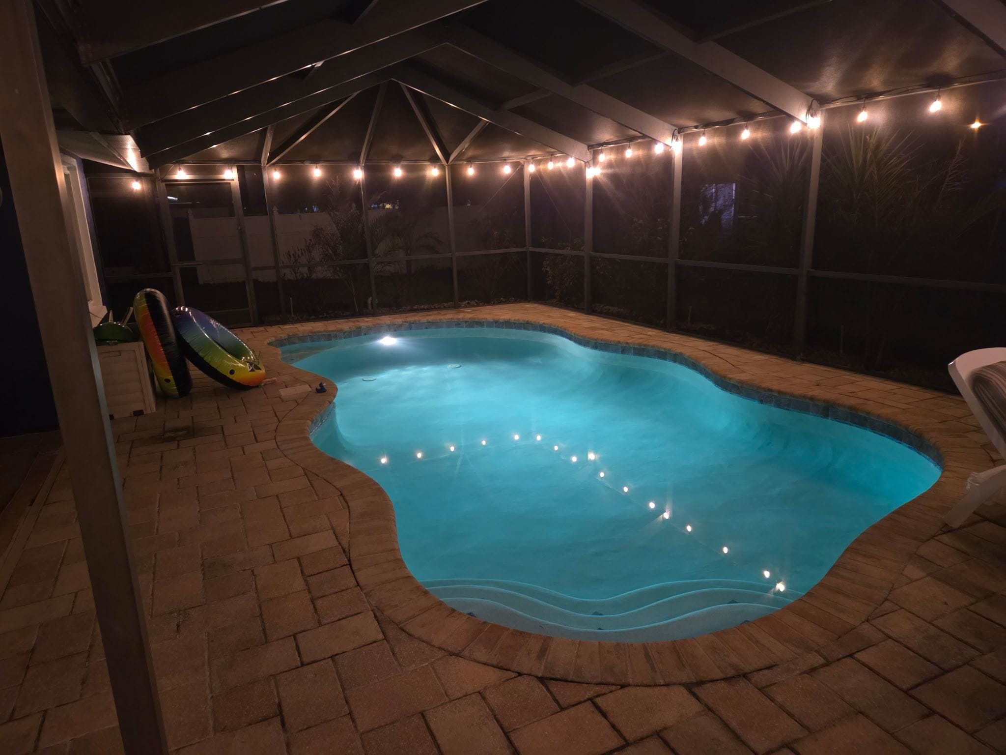 Pool at night