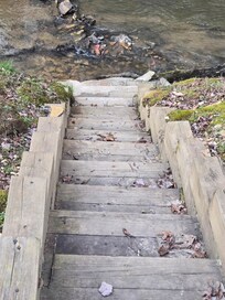 Nice stairs going down to creek