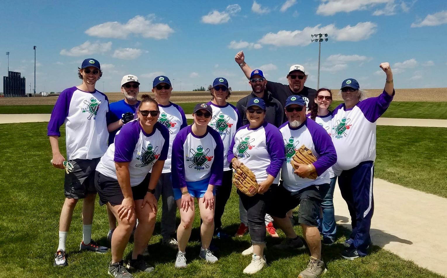 Team Rocky Mountain after winning the semifinal game at the 2nd annual Wanna Have A Catch Day Softball Tournament to promote living organ donation.