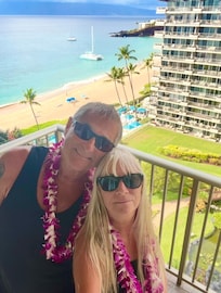 Celebrating our anniversary in Maui.