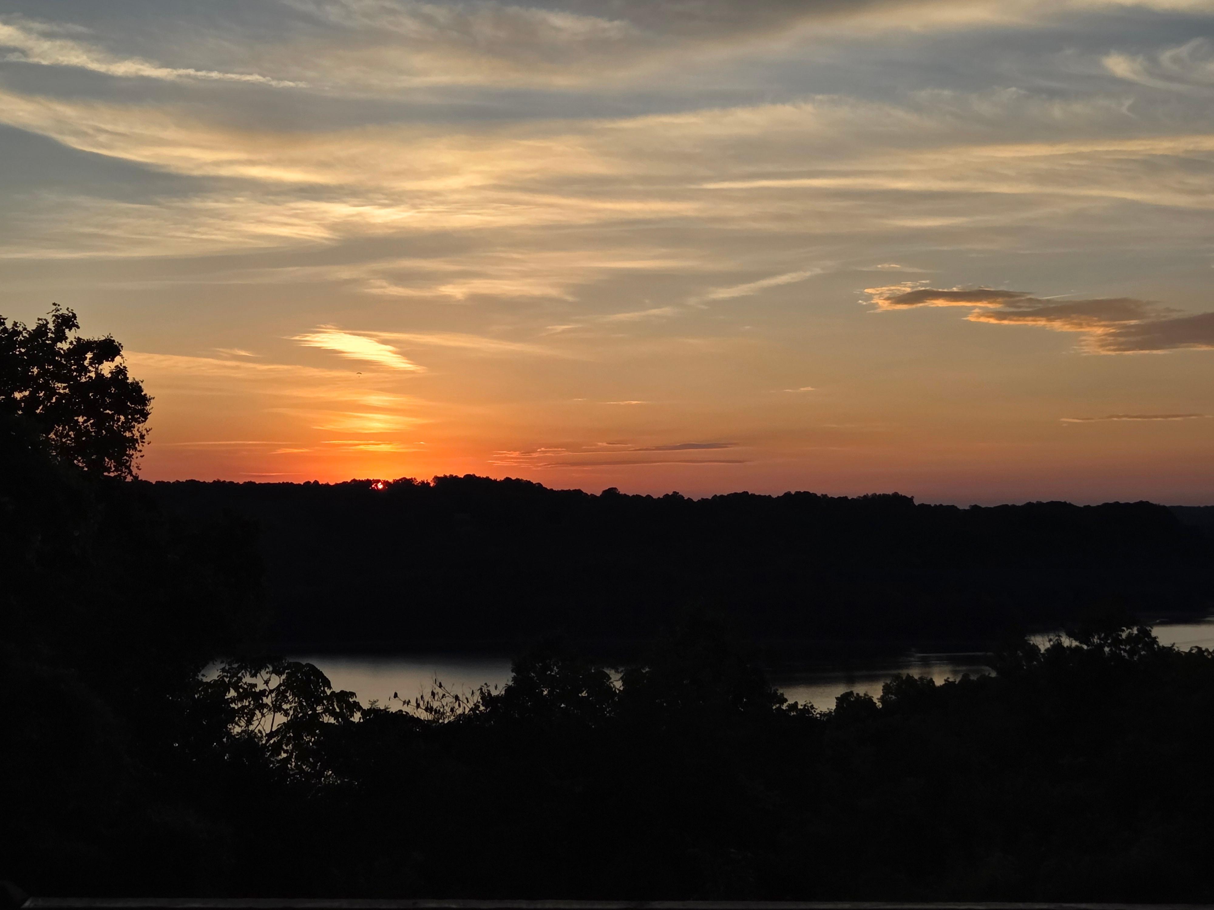 Sunset view from the deck