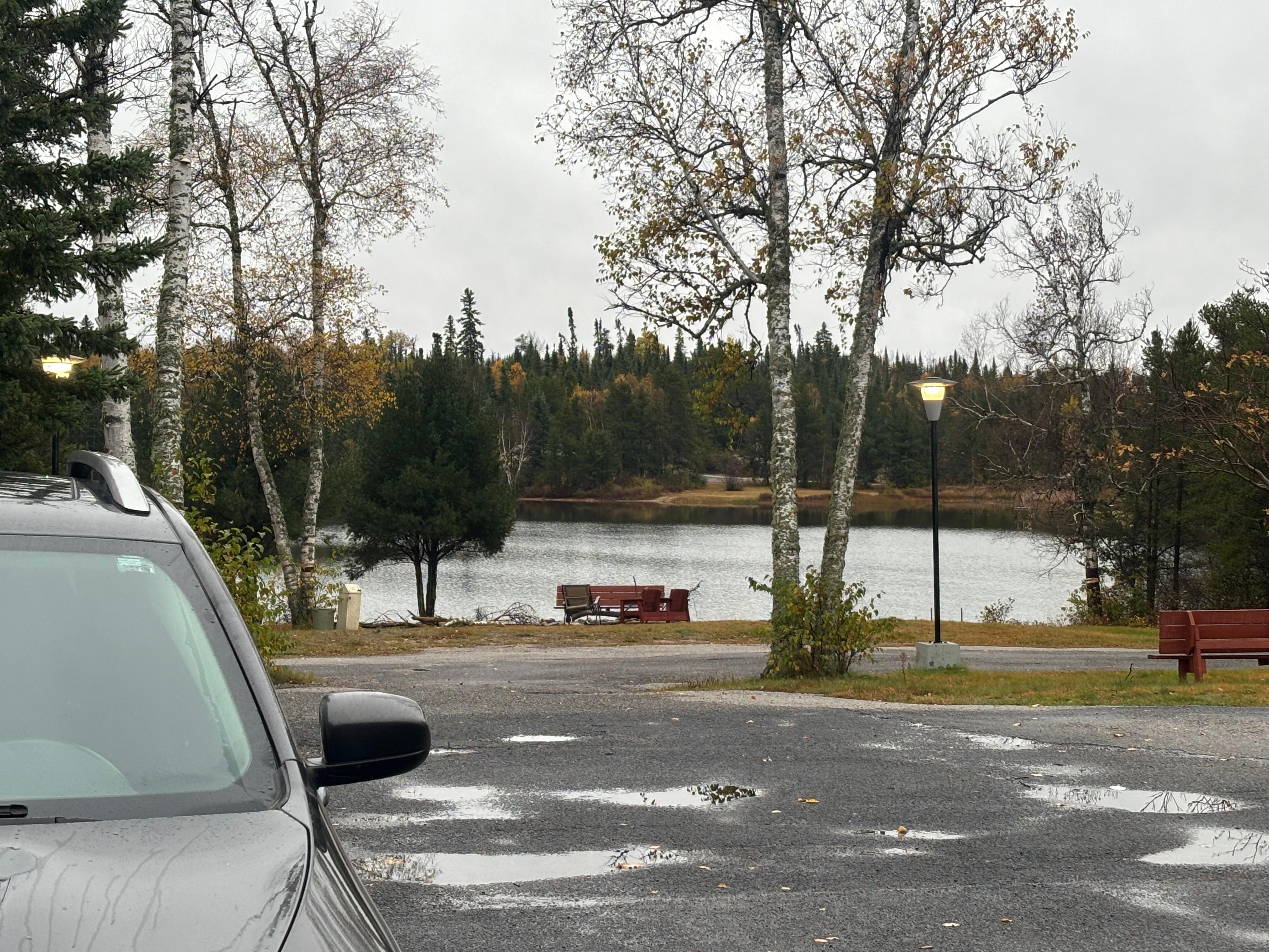 View of lake from room