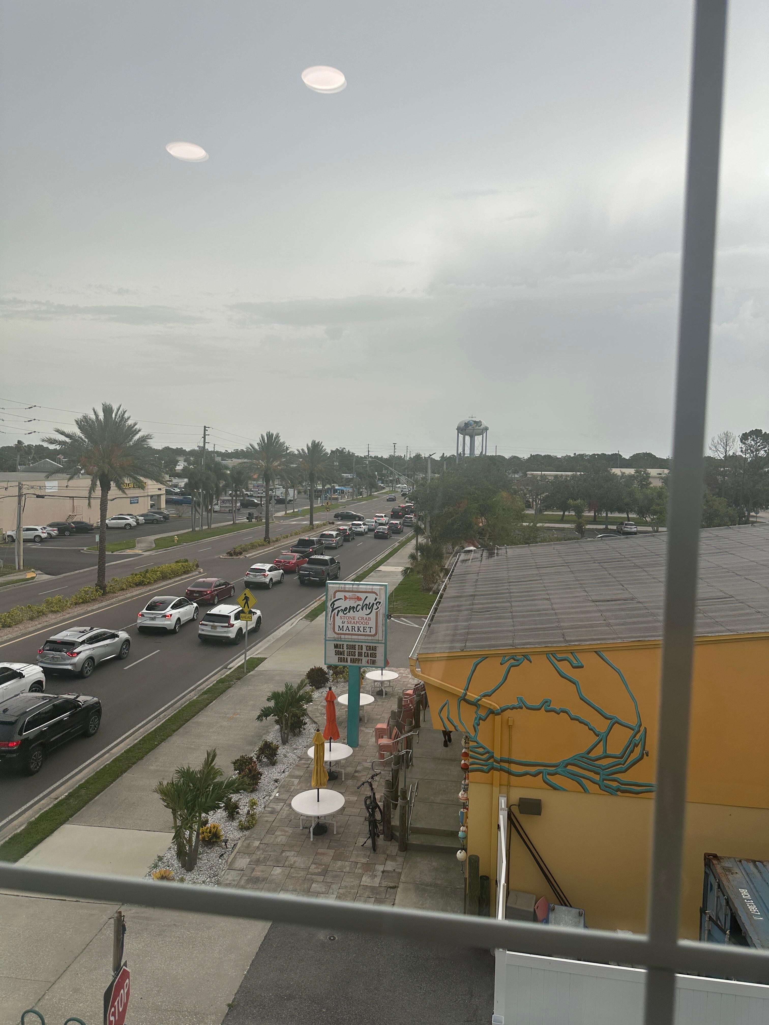 View from outside of the hotel lobby