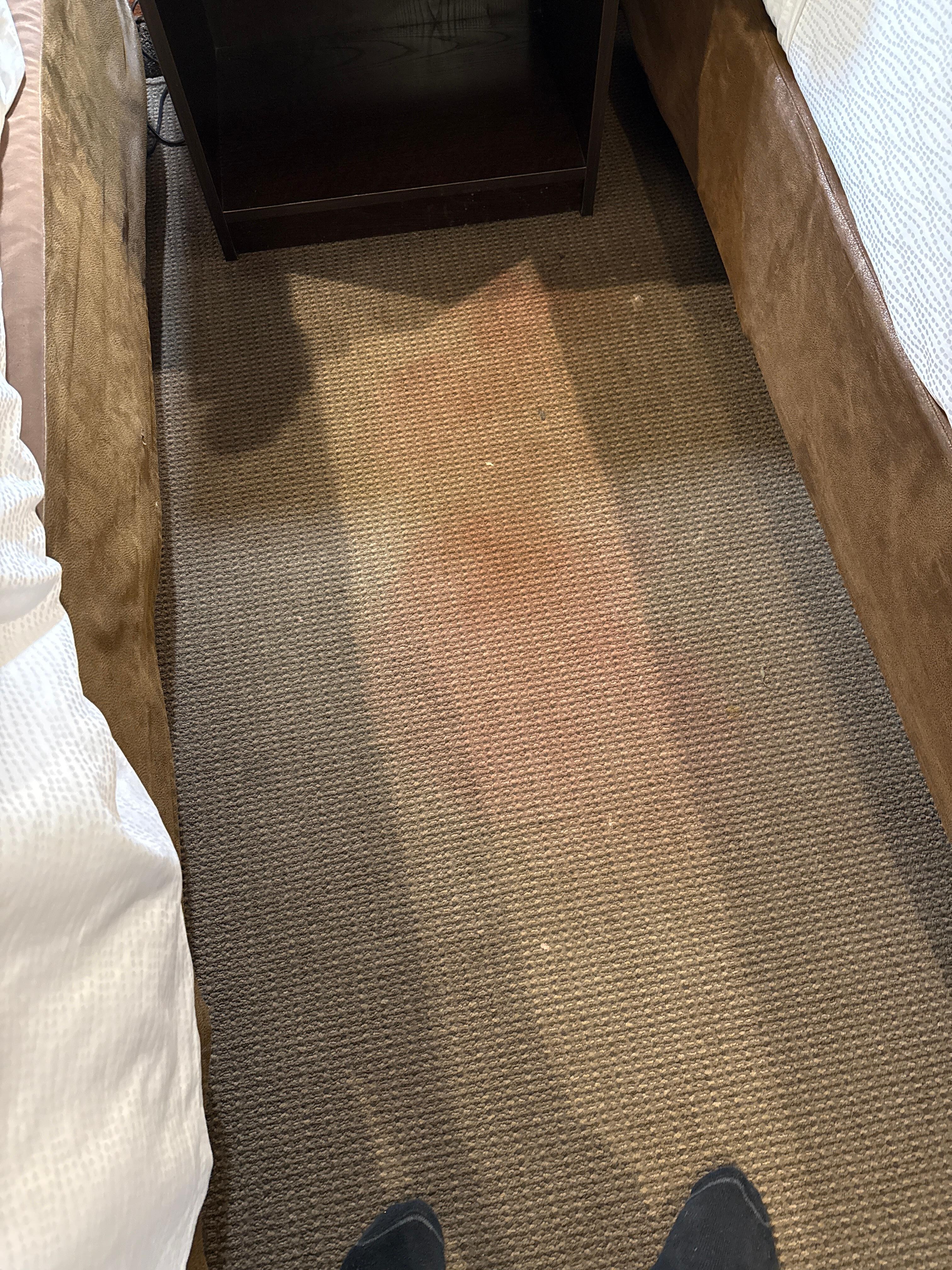Red stains on floor