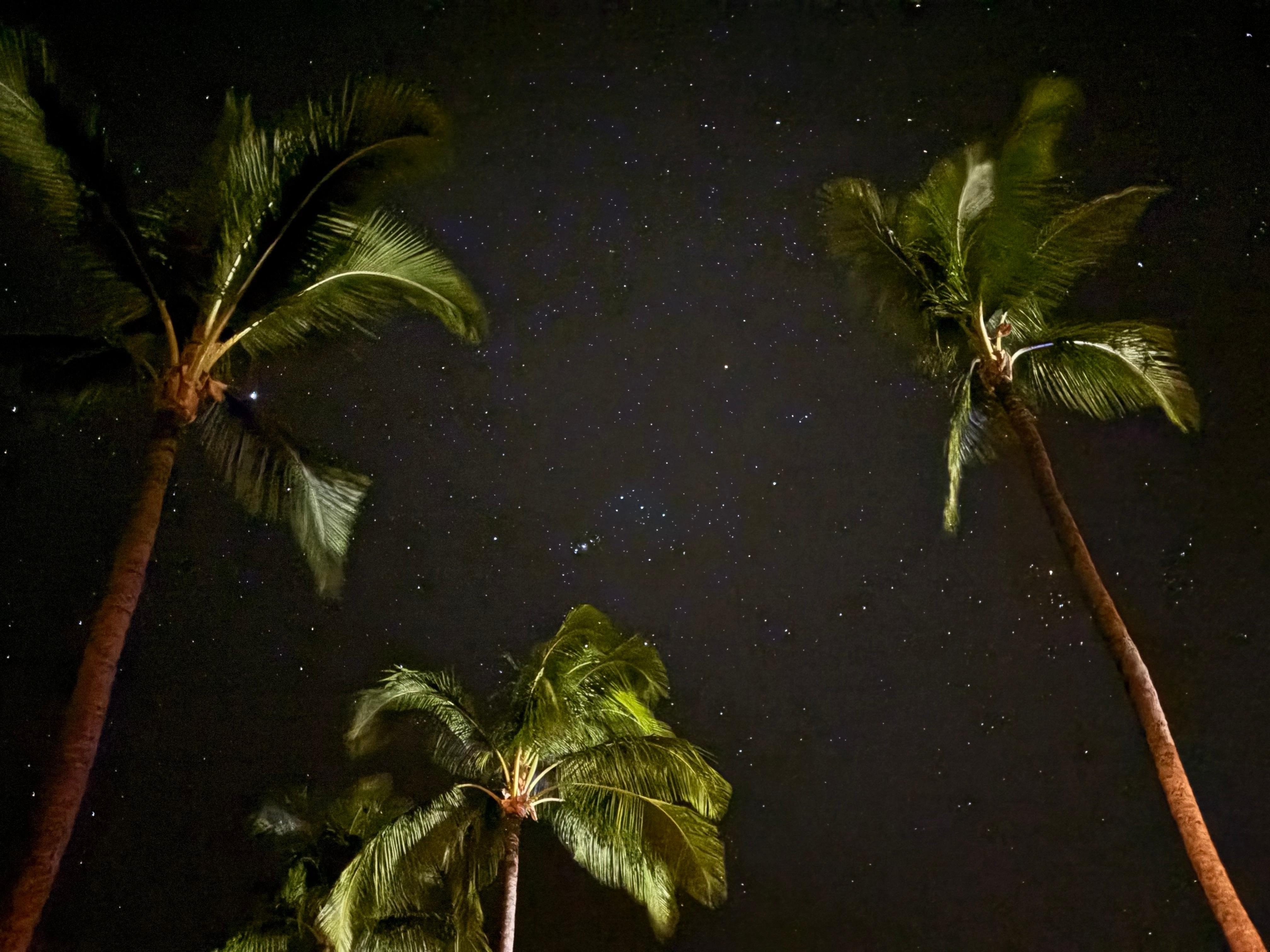 Evening stargazing from the lanai l