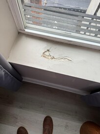 Hole in the windowsill