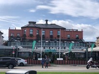 View of hotel from the road
