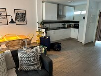 Living, dining, kitchen area downstairs