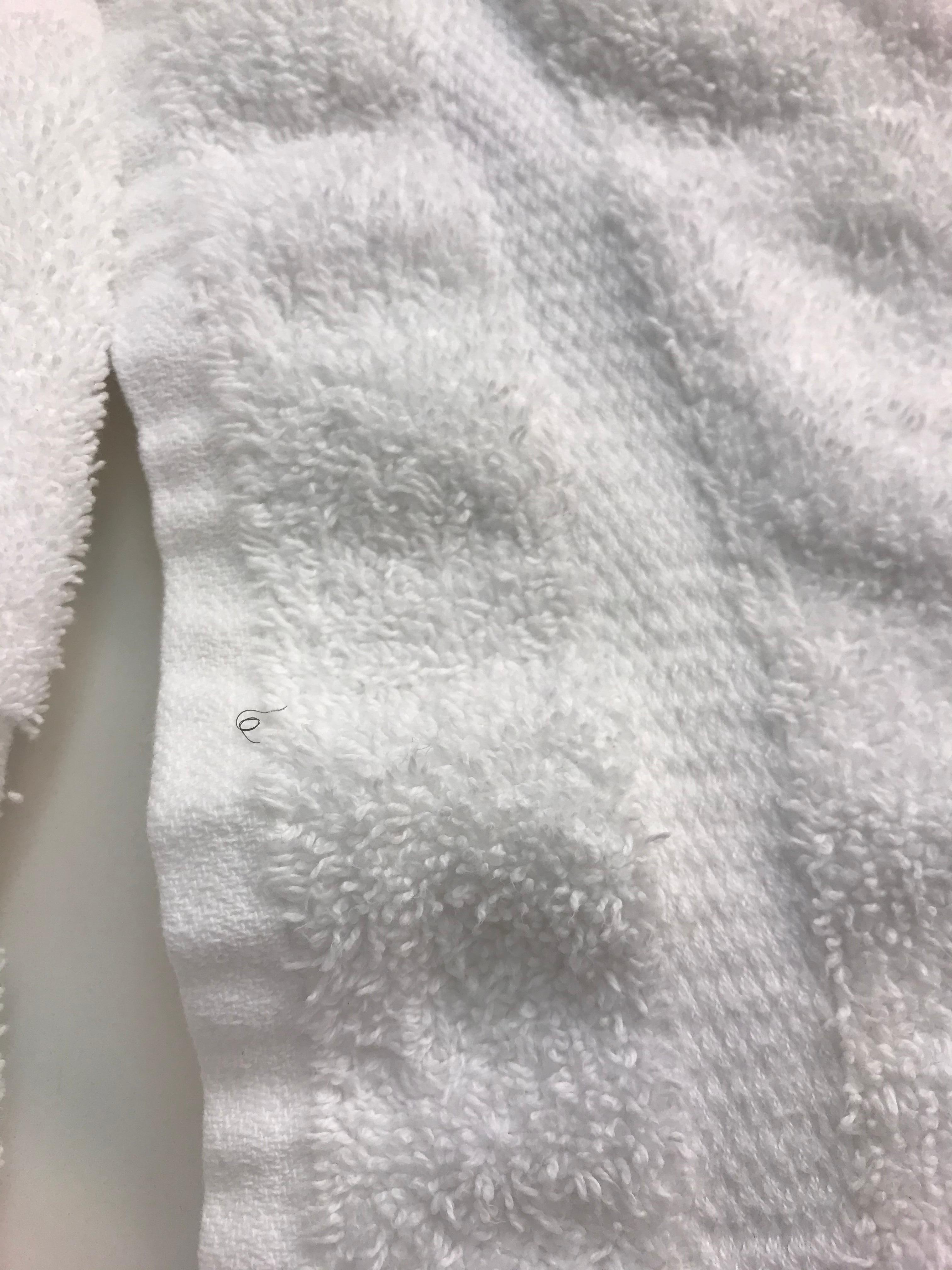 Hair on towel 