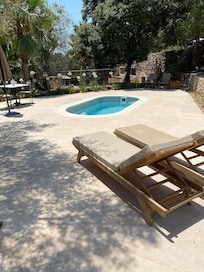 Private pool in suite yard.
