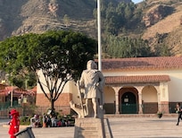 Plaza in front of hotel