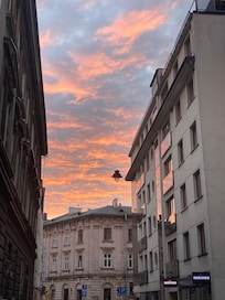 Late afternoon sky over Krakow.