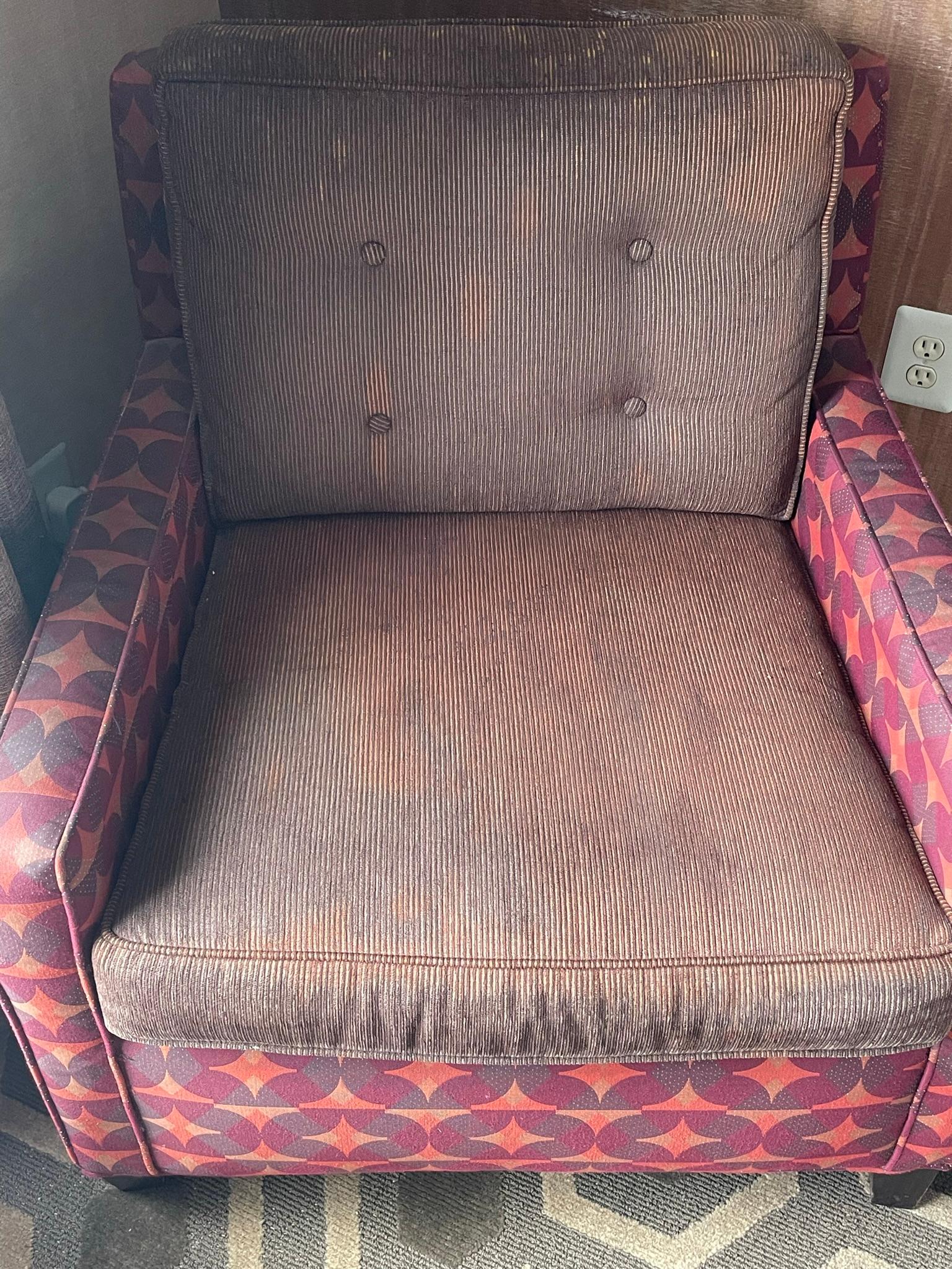 Grossly stained chair