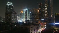 Ausblick von der Rooftopbar am Abend