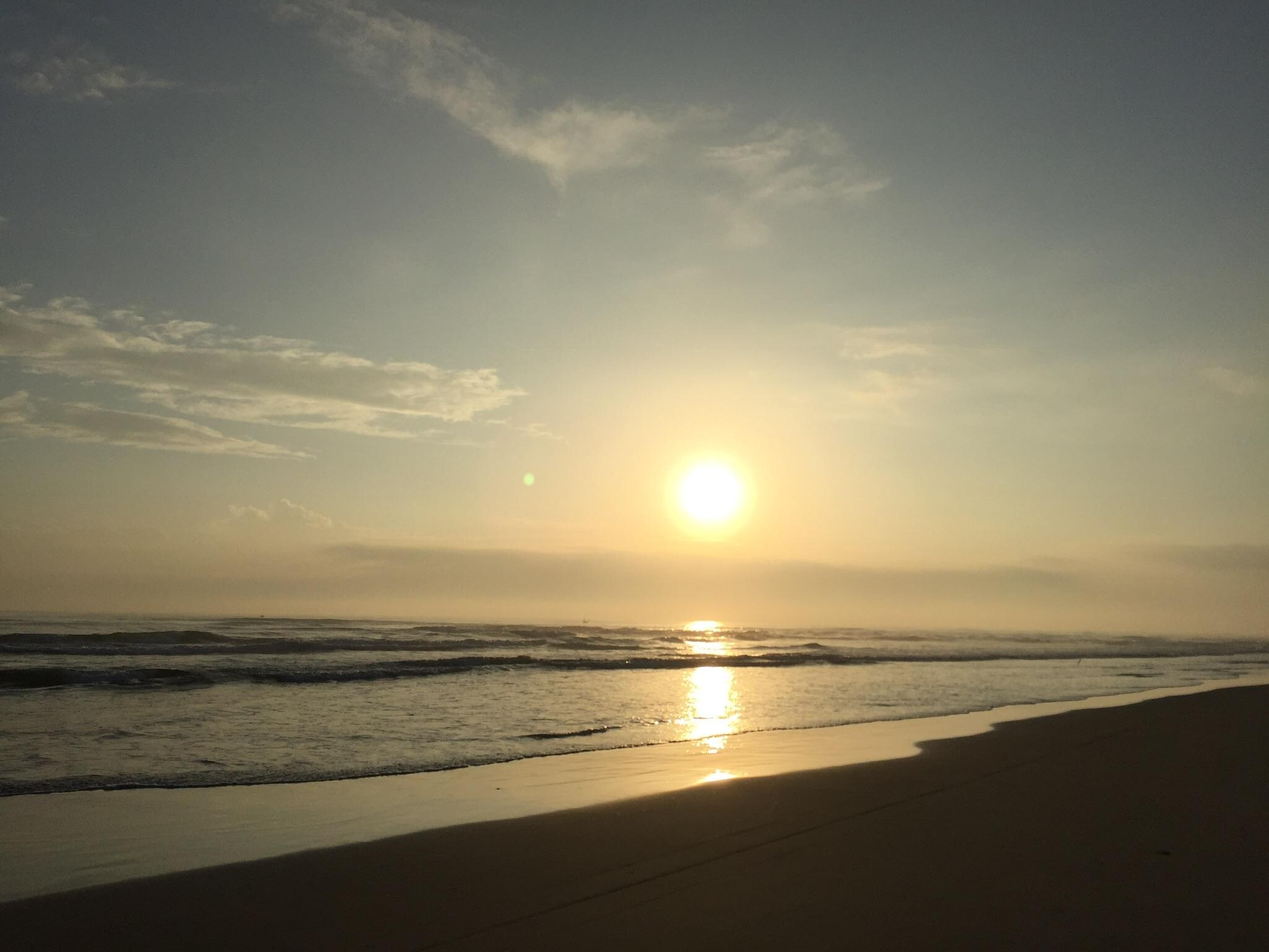 Sunrise at the resort's beach