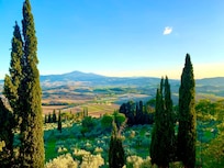 The Val d'Orcia at sunset, Pienza, Italy