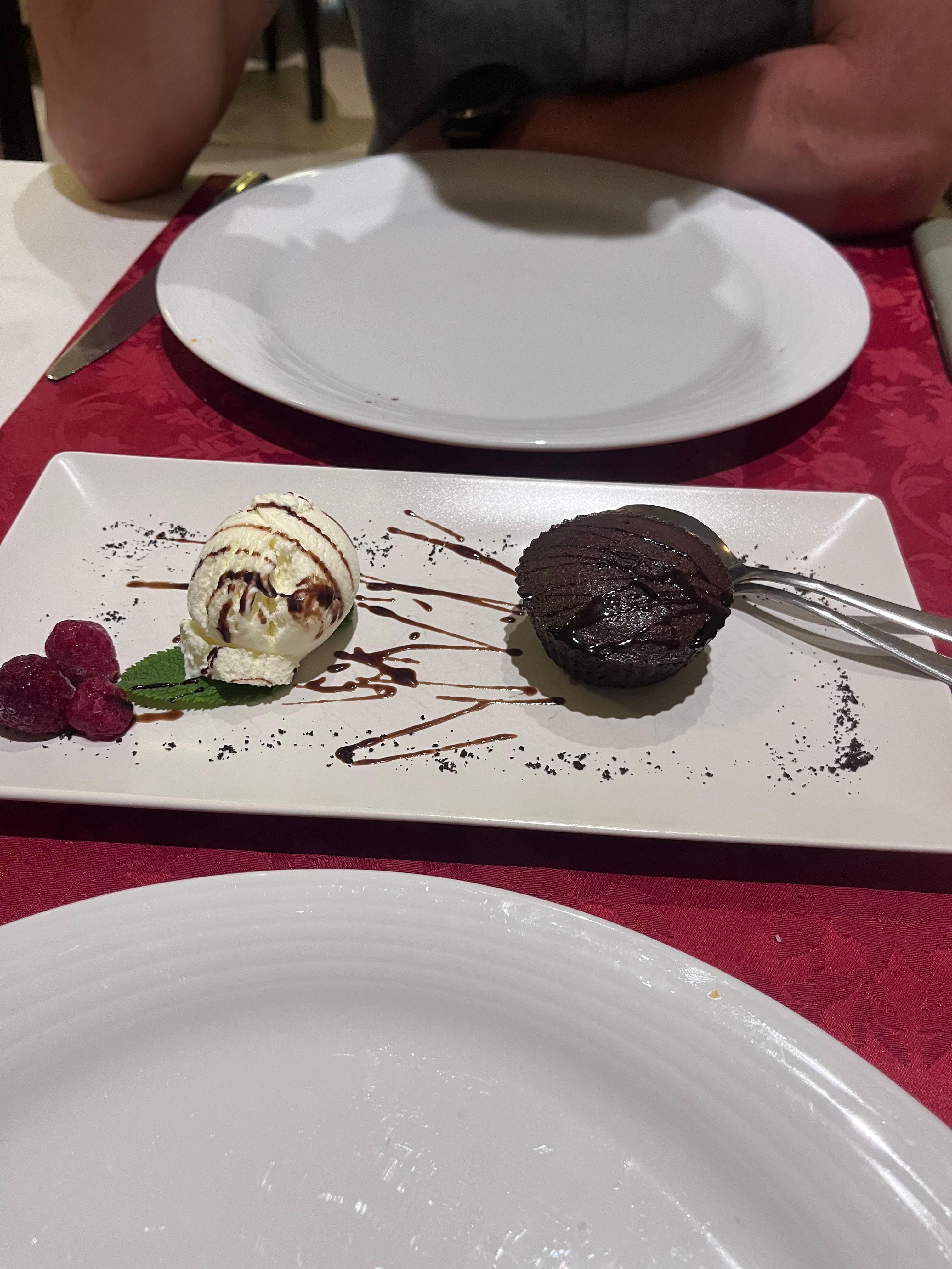 Lava cake - too small to share. 