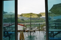 outdoor patio for eating breakfast