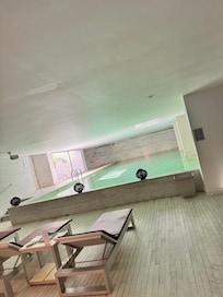 Inside spa pool for too hot days when rooftop = sunburn