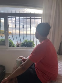 View from the family room .