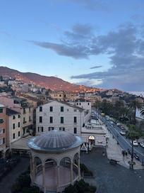 View from the room at sunset