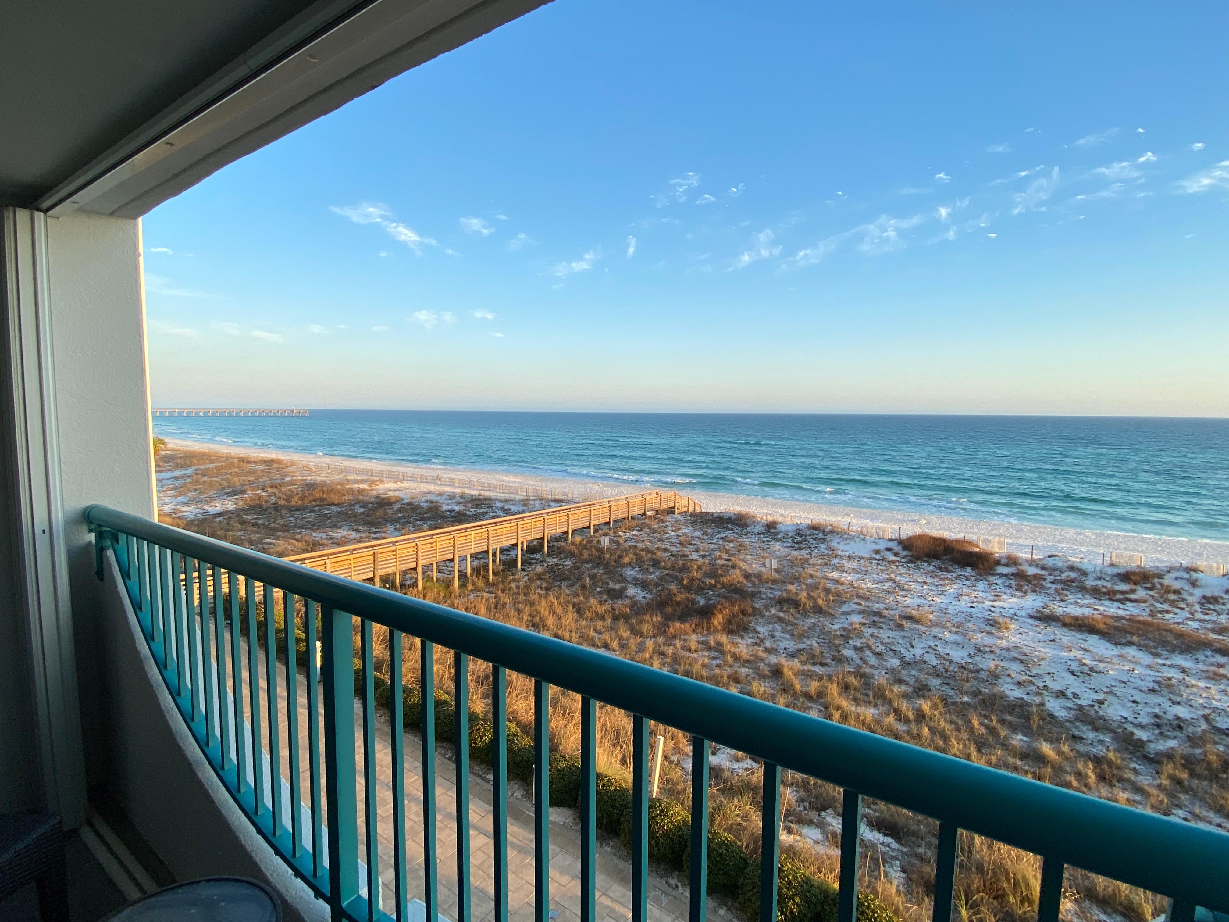 The room’s private balcony view is perfection! 