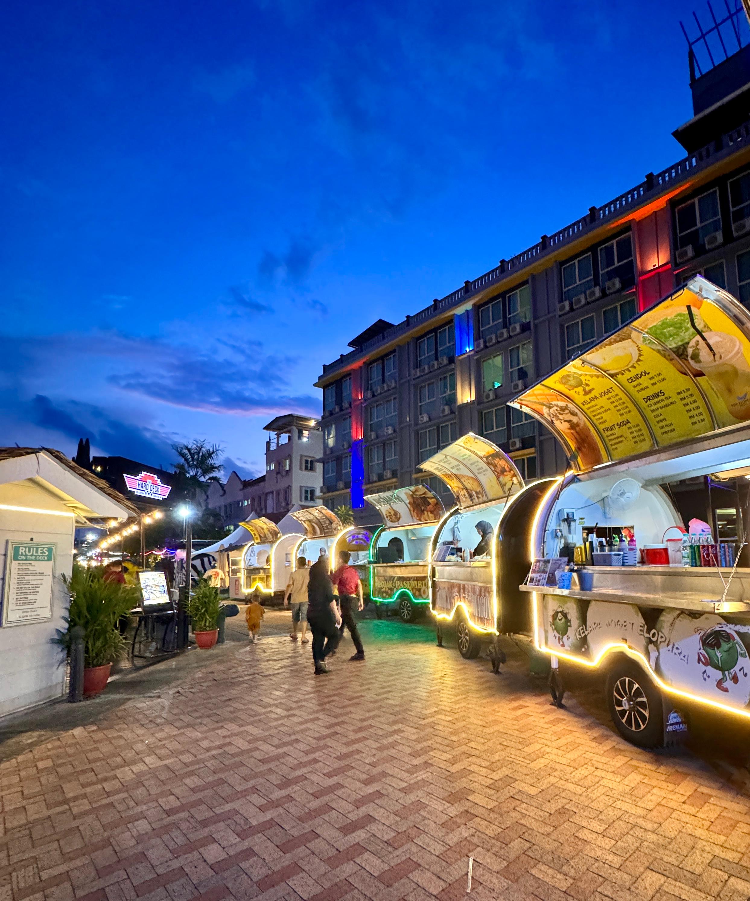 Food trucks just outside.