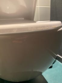 Dirty toilet when checking in and not even cleaned even though asked twice