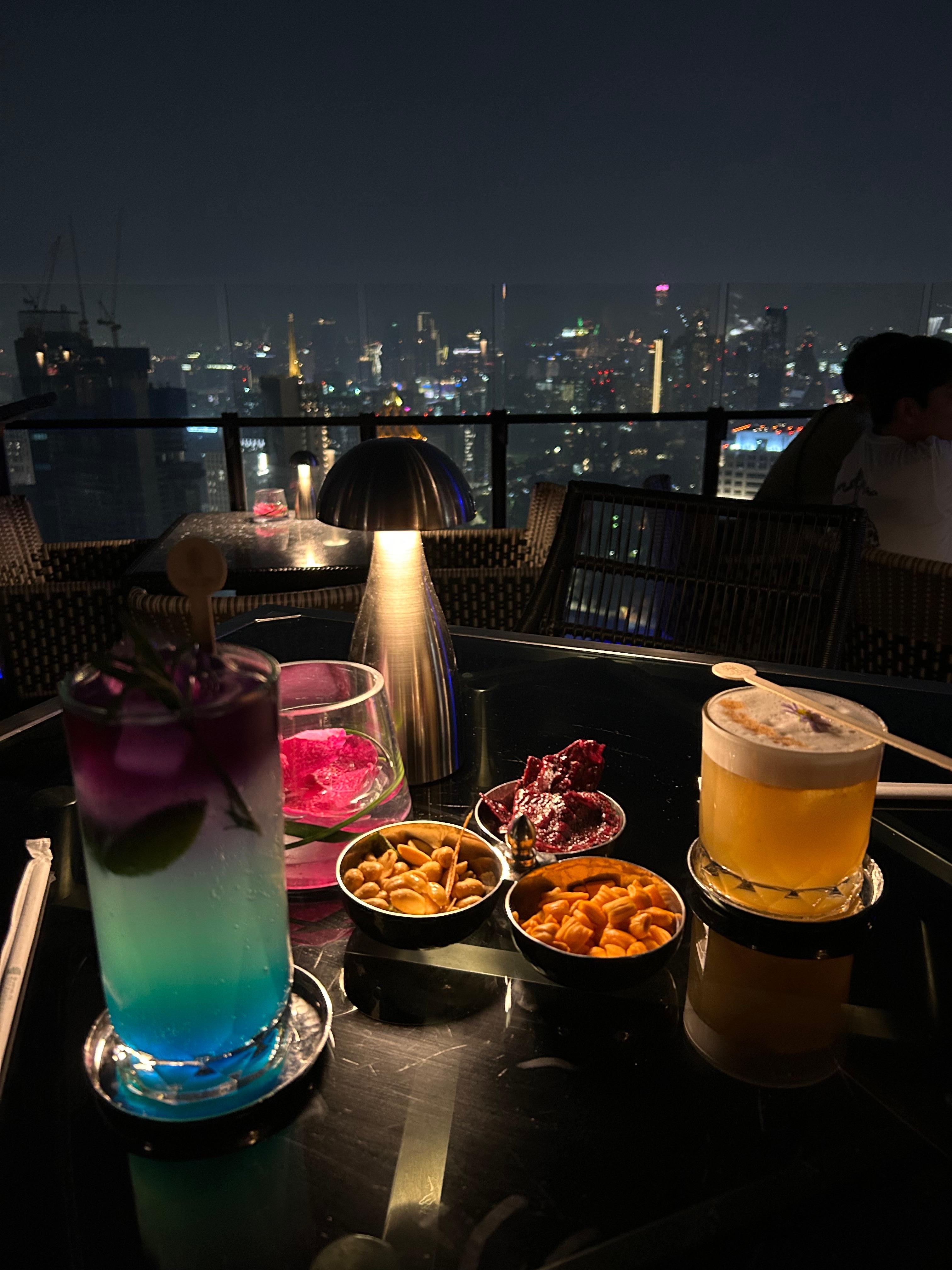 Superb rooftop bar.