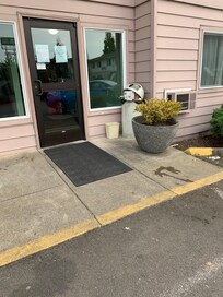 Garbage can going in
