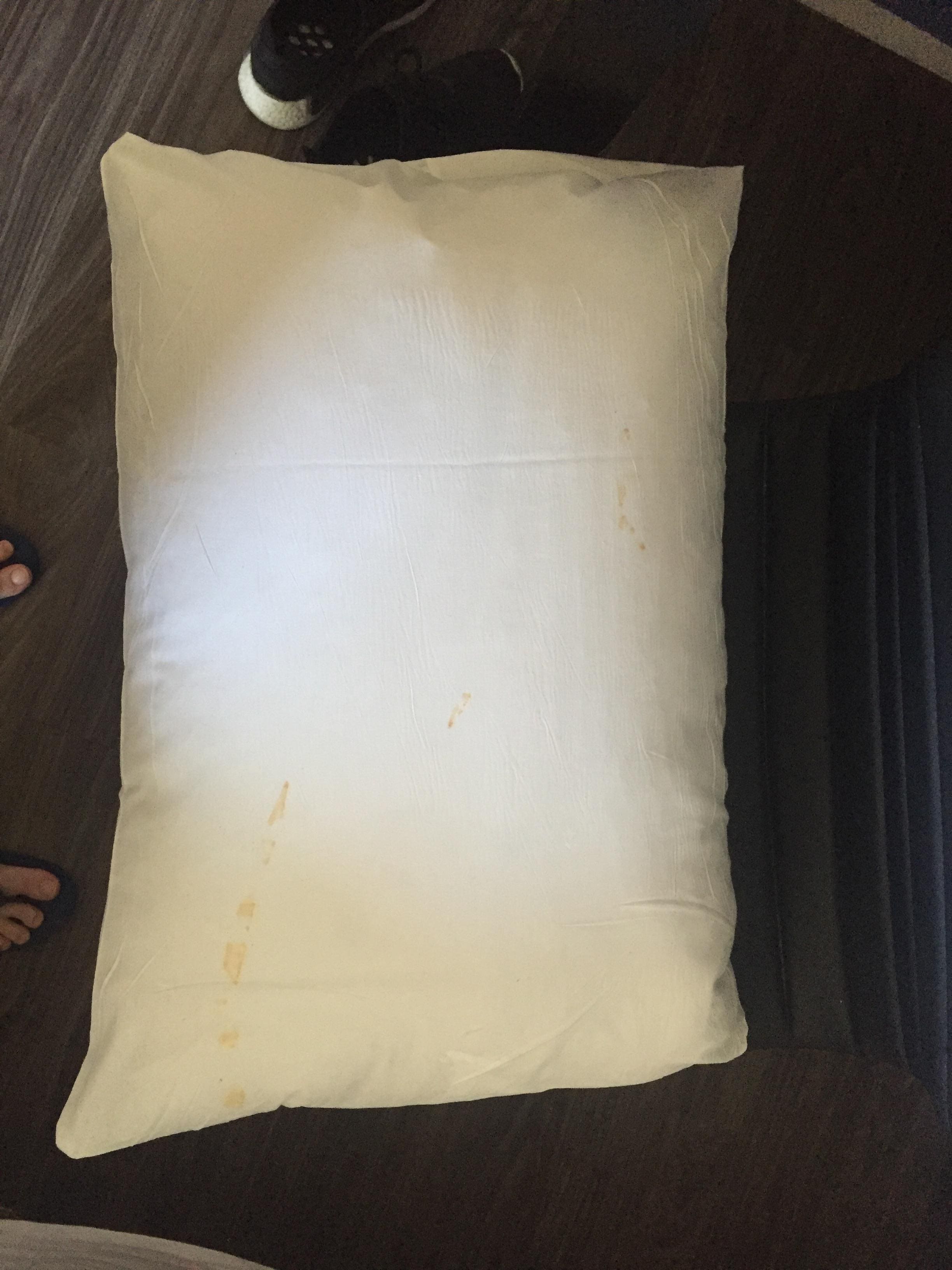 A welcome-to-Oasis pillow