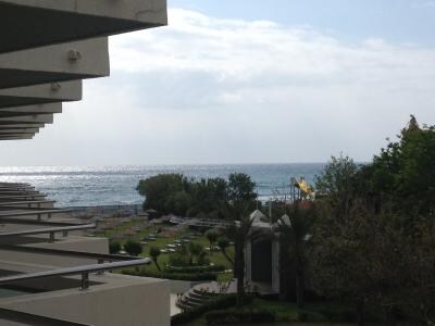 Uitzicht vanuit onze hotelkamer