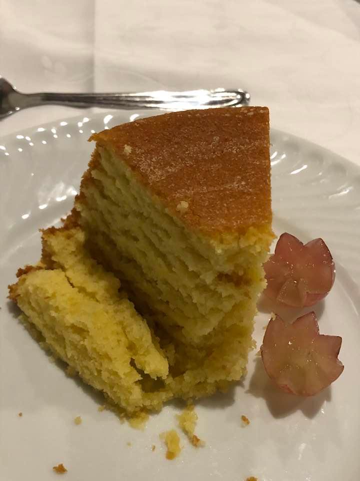 As a vegan it's awesome to find staff and Chef working to create a dessert for me Orange Juice Cake!