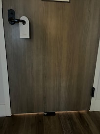 You can pass a phone with case under your door meaning that any conversation you have in your room is heard by anyone outside.