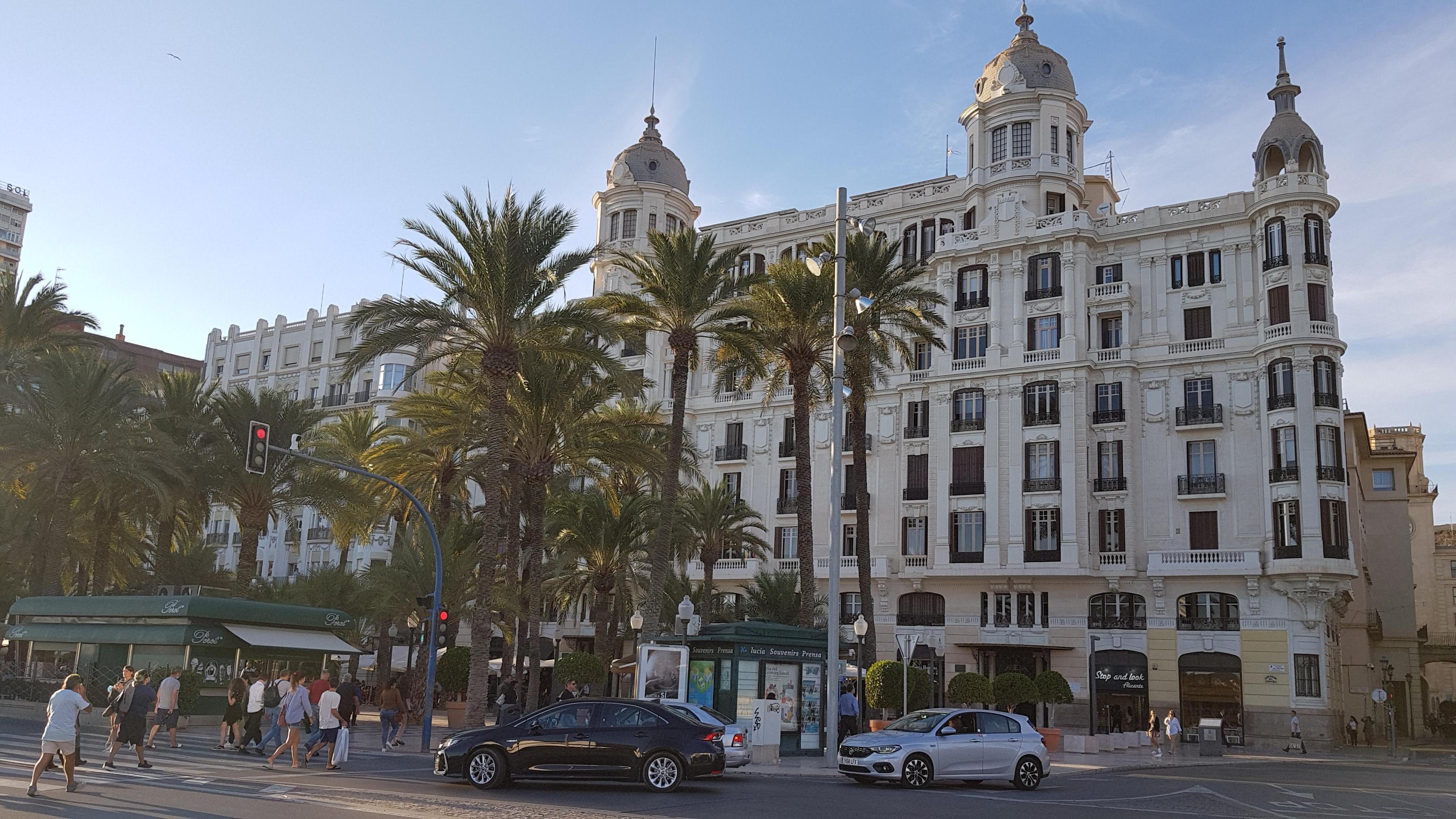 A rather grand hotel near the promenade