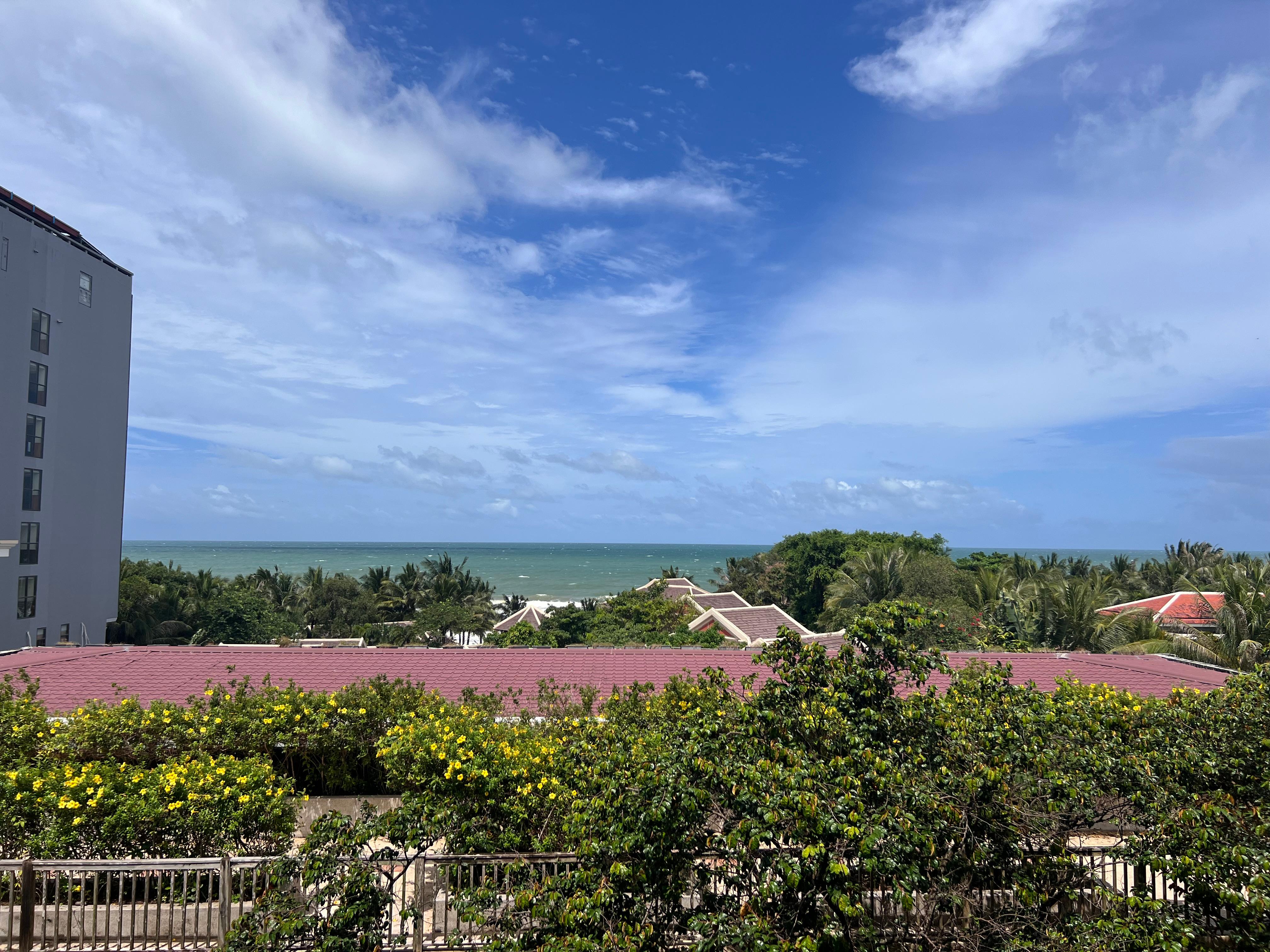 View from a sea front balcony room. 