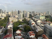 The view from the hotel room