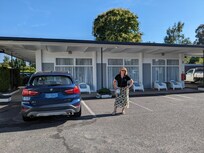 Section with hotel rooms