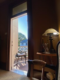 View from amber room out into the balcony.