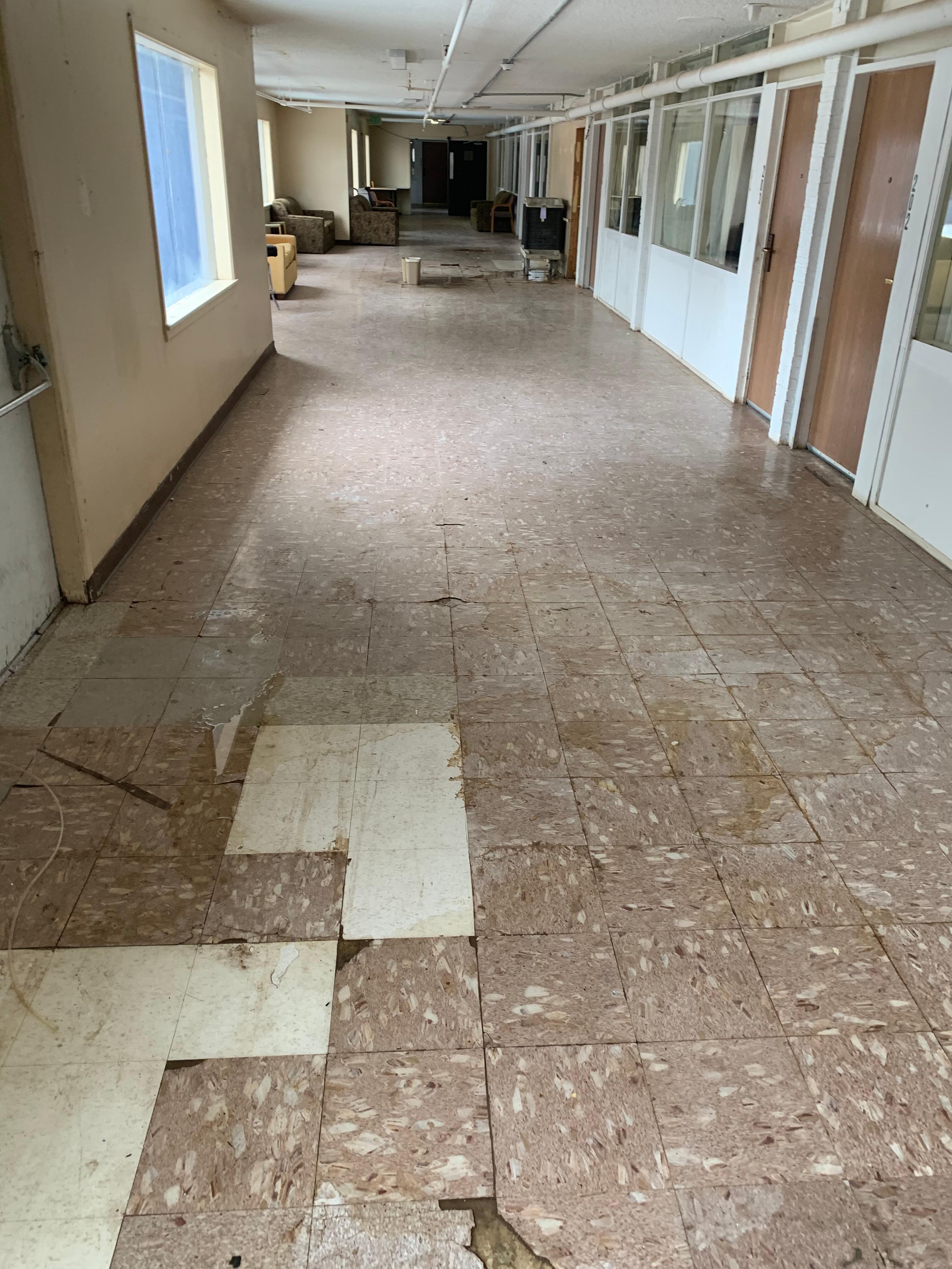 Leaking ceilings wet floors COVID-19 