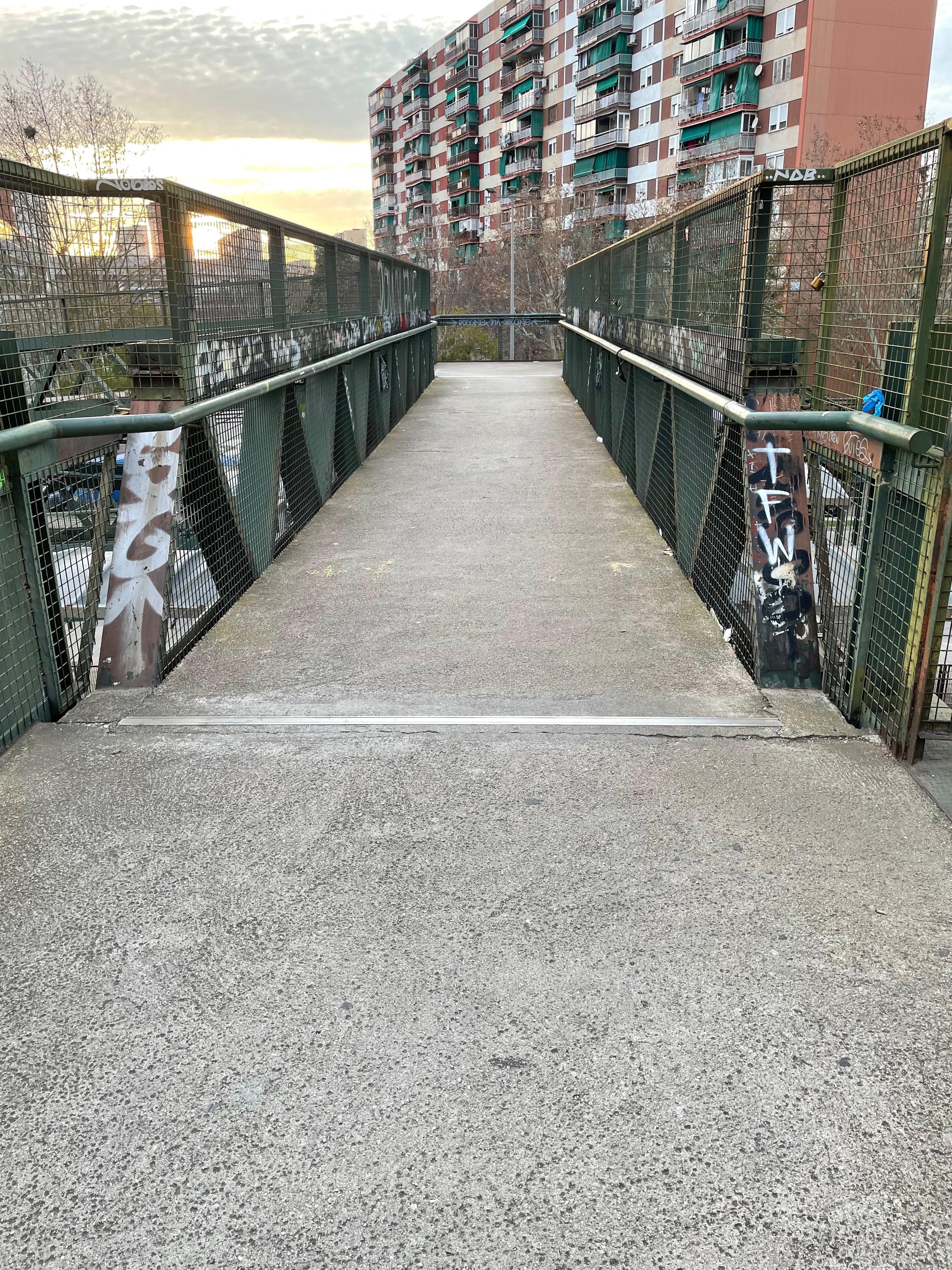 Local bridge over railway near station 