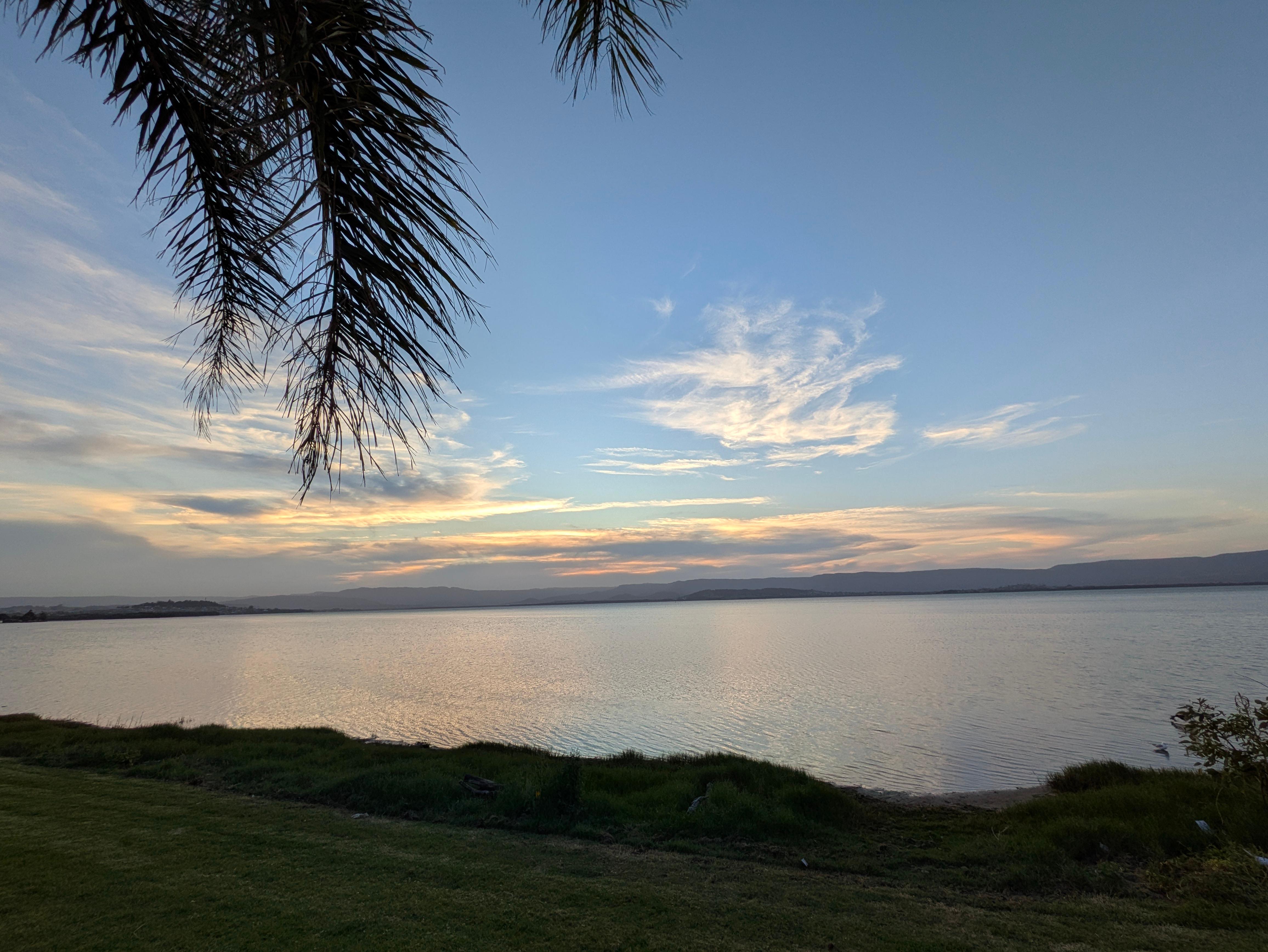 Sunset over the lake