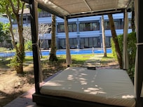 Pool access cabana