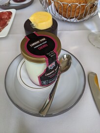 Out of date yoghurt severved on 26 May in a Michelin star restaurant.