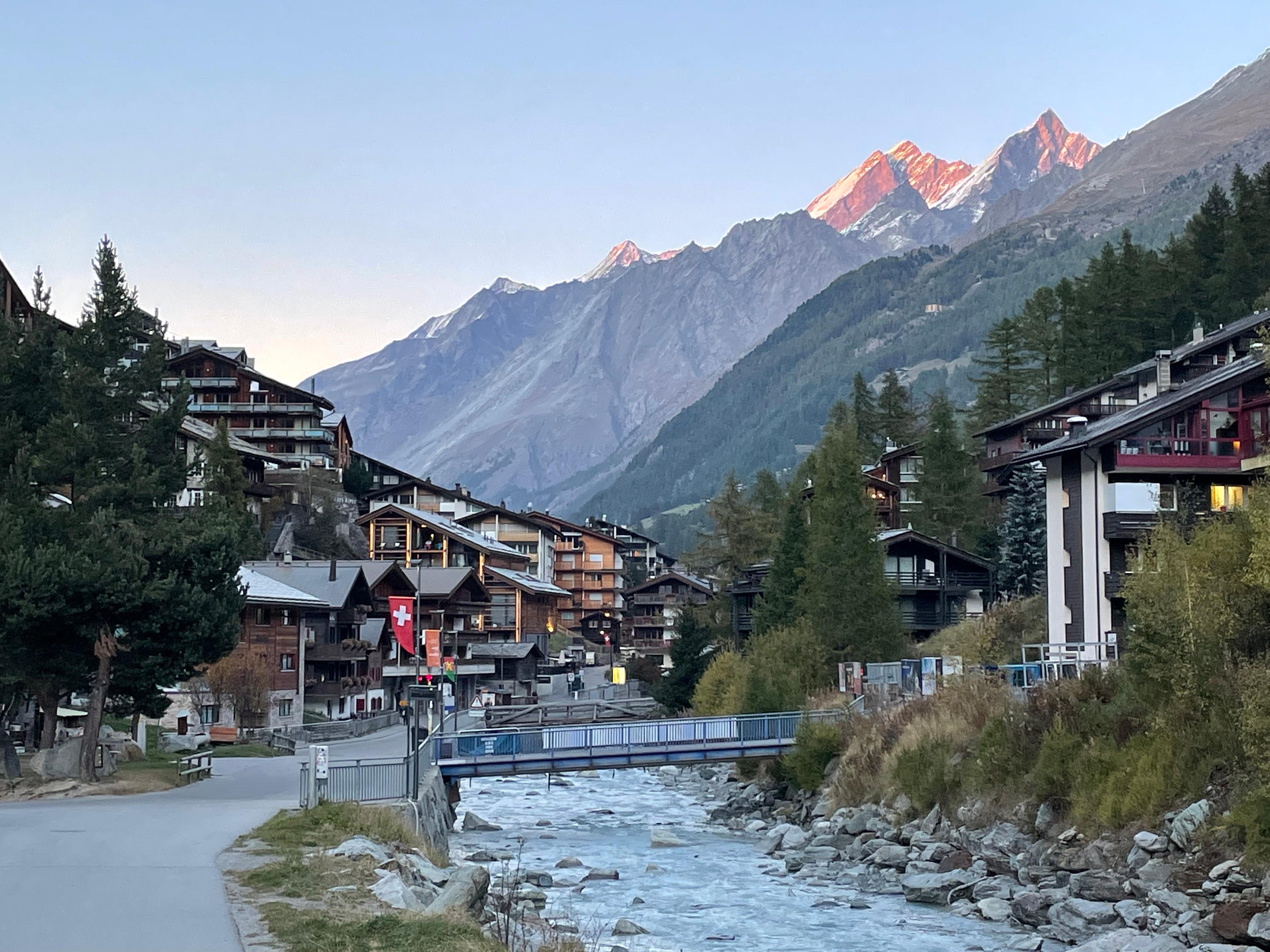 Blick zurück in den Ort